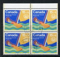 1975 15 + 5 Cent  Sailing Semi Postal Issue  #B6  Block Of 4 - Gebruikt