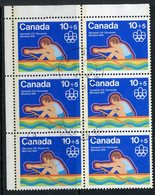 1975 10 Cent + 5 Cent Semi Postal Stamp #B5  Block Of 6 - Ongebruikt