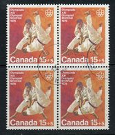 1975 15 Cent + 5 Cent Semi Postal Stamp #B9  Block Of 4 - Ongebruikt