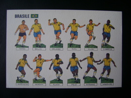 ITALIAN POSTCARD WITH PLAYERS FROM THE BRAZILIAN SELECTION - Fútbol