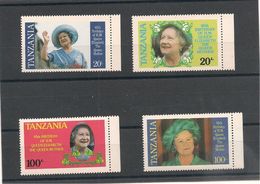 TANZANIE Année 1985  85 ème Anniversaire De La Reine-mère Elisabeth N°Y/T : 262A/D** - Tansania (1964-...)
