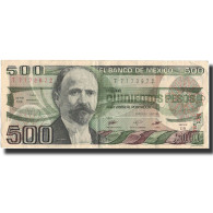 Billet, Mexique, 500 Pesos, 1984, 1984-08-07, KM:79b, TTB - Mexique
