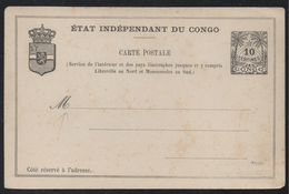 ETAT INDEPENDANT DU CONGO - CONGO BELGE / ENTIER POSTAL 10 C. NOIR (ref E843) - Interi Postali