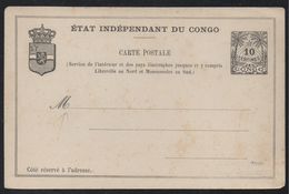 ETAT INDEPENDANT DU CONGO - CONGO BELGE / ENTIER POSTAL 10 C. NOIR (ref E843) - Stamped Stationery