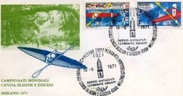 ITALIA - 1971 FDC CAMPIONATI MONDIALI CANOA, SLALOM E DISCESA - Kanu