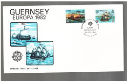 Europa Cept Guernsey 1982  Maxi Fdc - 1982