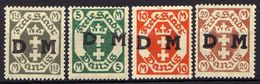 Danzig Dienstmarken 1922 Mi 22; 24; 27-28 * [070418XXII] - Service