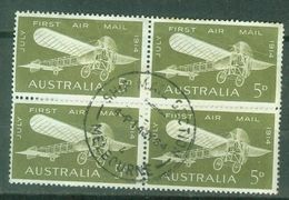 Océanie - Australie Poste Aérienne YT 12 BLOC DE QUATRE Oblitéré - Oblitérés