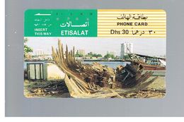 EMIRATI ARABI UNITI (UNITED ARAB EMIRATES) - 1992 REMAINS OF DHOW              - USED -  RIF.  10426 - Emirati Arabi Uniti