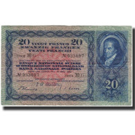 Billet, Suisse, 20 Franken, 1952-03-28, KM:39t, TTB+ - Switzerland