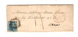 TP 7 S/LAC C.Bruges 18/12/1853 + Obl.à Barres 23 V.Arras Taxé AP2007 - Postmarks - Lines: Perceptions