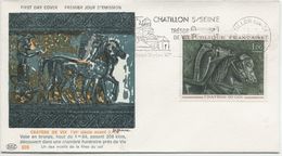 CRATERE DE VIX (Yv. N° 1478) 1er Jour; Flamme SECAP Concordante . CHATILLON / SEINE 1966 - 1960-1969