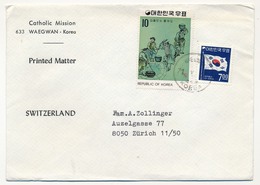 Enveloppe - Catholic Mission - WAEKWAN - COREE - Affranchissement Composé 1971 - Korea (Süd-)