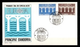 Andorre Espagnol 1984 : FDC - Gebruikt