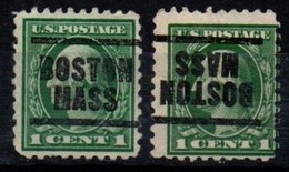 USA Precancel Vorausentwertung Preo, Locals "BOSTON" (MASS) 4 Différents. - Precancels