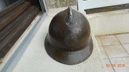 Casque Francais Modèle 1926 Insigne Intendance - Hoeden