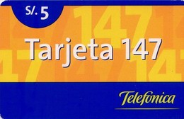 PERU. PE-TPP-147-0003. Tarjeta 147 Yellow. 5 S/. 03-2005. HECHO EN COLOMBIA. (002) - Peru