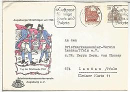 ALEMANIA AUSBURG ENTERO POSTAL 1965 TAG DER BRIEFMARKE - Private Covers - Used