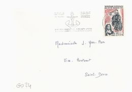 G024 - Réunion - Lettre Du Tampon En 1965 - 15F Cfa Tricentenaire Du Peuplement De L'île Bourbon - Storia Postale