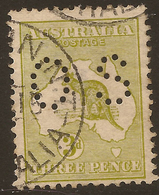 AUSTRALIA 1914 3d Roo Small OS SG O20 U #AIO373 - Oficiales