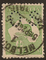 AUSTRALIA 1914 1/2d Roo Small OS SG O16 U #AIO371 - Service