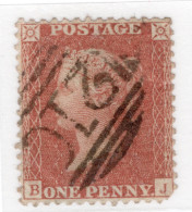 GB Queen Victoria 1856 1d  Red Brown Die II Perf 14.  This Stamp Is In Very Fine Used Condition Cancelled With 210. - Gebraucht