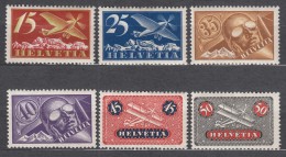 Switzerland Airmail 1923 Mi#179-184 Mint Hinged - Unused Stamps
