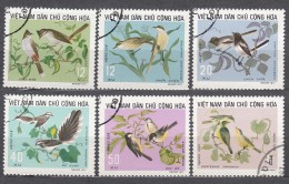 Vietnam 1973 Birds Mi#735-740, Used - Viêt-Nam
