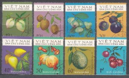 Vietnam 1975 Fruits Mi#803-810, Used - Viêt-Nam