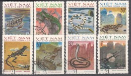 Vietnam 1975 Reptiles Mi#825-832, Used - Viêt-Nam