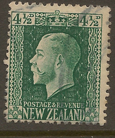 NZ 1915 4 1/2d KGV P14x14.5 SG 423a U #AIP148 - Gebraucht