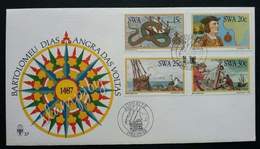 South Africa Maritime 1982 Ship Map Dragon (stamp FDC) - Brieven En Documenten