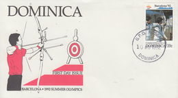 Enveloppe  FDC  1er  Jour   DOMINIQUE    Jeux  Olympiques   BARCELONE   1992 - Summer 1992: Barcelona
