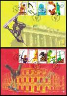 South Africa Olympic- Celebrating A World Of Sports 2004 Olympics Games (FDC Pair) - Covers & Documents