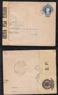 Brazil Brasil 1917 Censor Stationery Cover PORTO ALEGRE To BARCELONA Spain - Covers & Documents