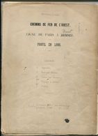 Chemins De Fer De L’Ouest Ligne De Paris  Brest Profil En Long - Europa