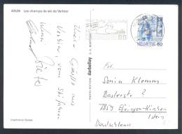 Switzerland Schweiz Suisse 1988 Card - Curling Eisstock; World Championship Lausanne Slogan; Verbier Mountains Postcard - Zonder Classificatie