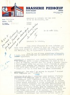 BRASSERIE - 2 Lettres Illustrées 1939 Et 1953 Brasserie Piedboeuf à JUPILLE  --  26/359 - Levensmiddelen