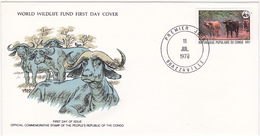 1978 / Lot De 3 Enveloppes 1er Jour Du Fonds Mondial Pour La Nature / FDC / REPUBLIQUE POPULAIRE DU CONGO - FDC