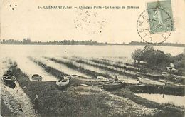 C-18-1806 : CLEMONT. ETANG DU PUITS. GARAGE DE BATEAUX. PECHEURS A LA LIGNE - Clémont