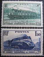 LOT FD/1600 - 1937 - CONGRES DES CHEMINS DE FER A PARIS - N°339 Et N°340 - NEUFS* - Neufs