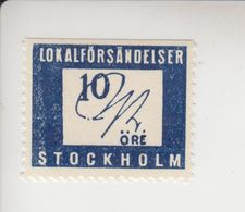 Zweden Lokale Zegels Cat. Facit Lokal Sverige Stockholm Lokal Försändelsexpedition 1B** Boven Ongetand - Local Post Stamps