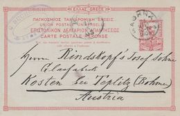 Grèce Entier Postal Pour L'Autriche 1903 - Postwaardestukken