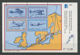 FINLANDE 1988  Bloc N° 4 ** (1017/1020)  Neuf MNH Superbe Cote 17 € FINLANDIA 95 Avions Bréguet Douglas Helsinki Planes - Blocchi E Foglietti