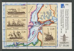 FINLANDE 1986  Bloc N° 2 ** (962/965)  Neuf MNH Superbe C 18 € FINLANDIA Bateaux Voiliers Alexander Brise Glaces Vapeur - Blocks & Kleinbögen