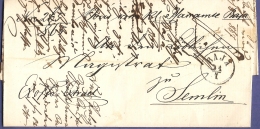 Hongary Baja  1867, Postmark On Letter To Semlin - ...-1850 Prephilately