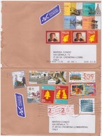 OLANDA - 2 BUSTE CON VALORI DIVERSI - Storia Postale