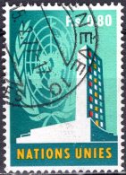 UNITED NATIONS 1969 UN Emblem And Headquarters  - 80c Multicoloured  FU - Gebruikt