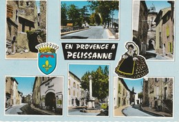 PELISSANNE   -   6 VUES Et BLASON + POUPEE   -  Editeur  R.CAUJOLLE. De Marseille    N°8027 - Pelissanne