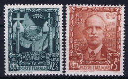 Italy: Sa 447 - 448  Mi 612 - 613 Postfrisch/neuf Sans Charniere /MNH/** 1938 - Ungebraucht